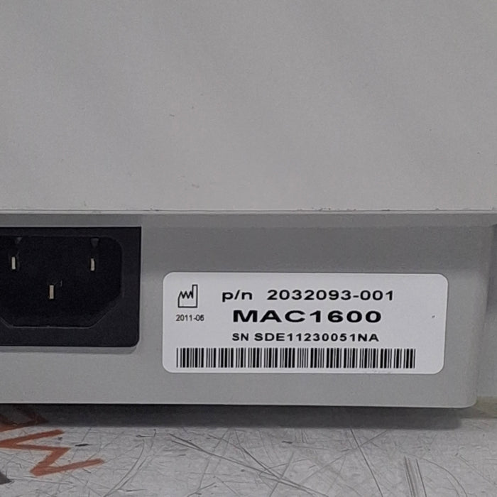 GE Healthcare MAC 1600 ECG