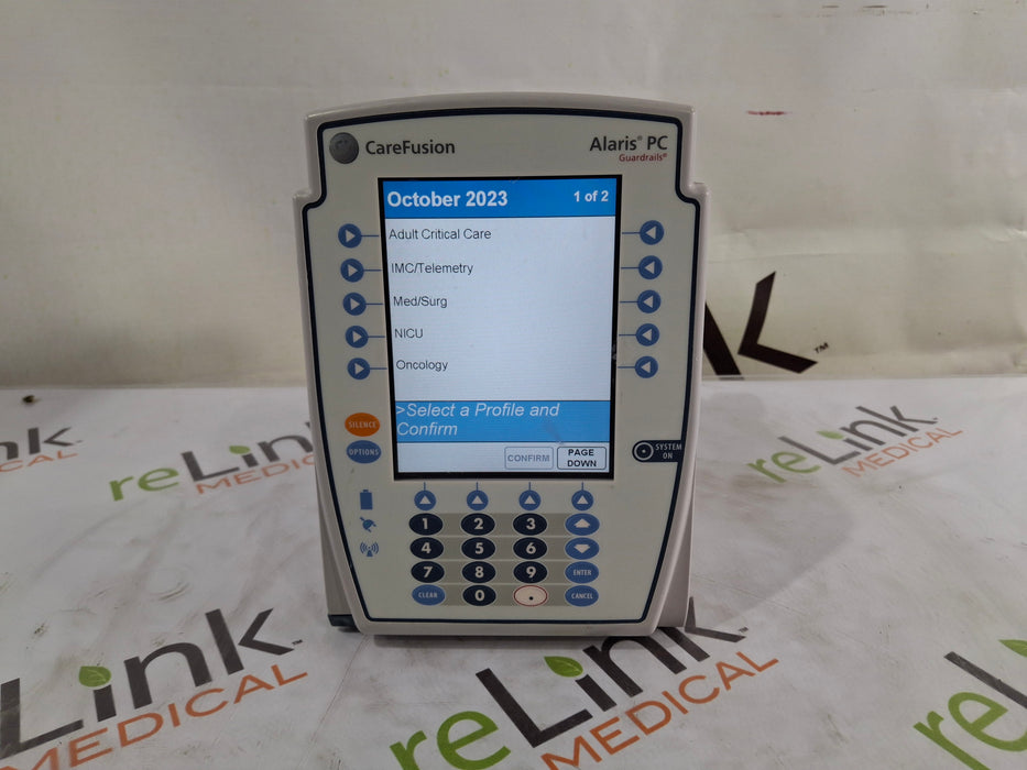 CareFusion CareFusion Alaris 8015 Large Screen POC Infusion Pump Infusion Pump reLink Medical