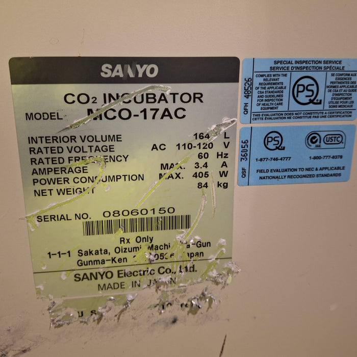 Sanyo MCO-17AC CO2 Incubator