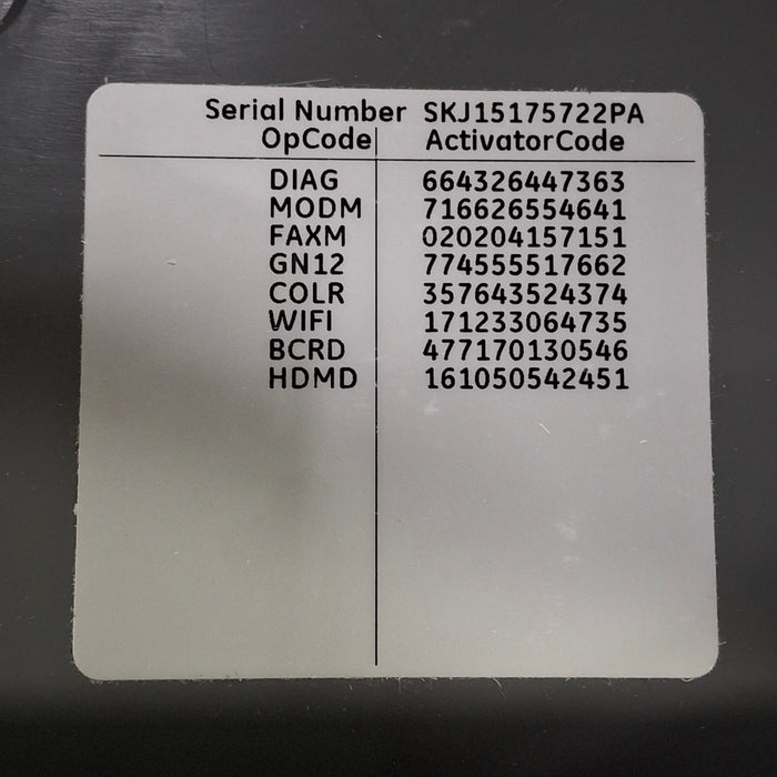 GE Healthcare MAC 5500 HD ECG without CAM Module