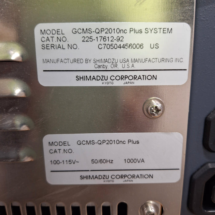 Shimadzu GC-2010/QP-2010 Plus GC/MS System