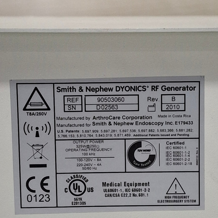 Smith & Nephew Dyonics RF Generator