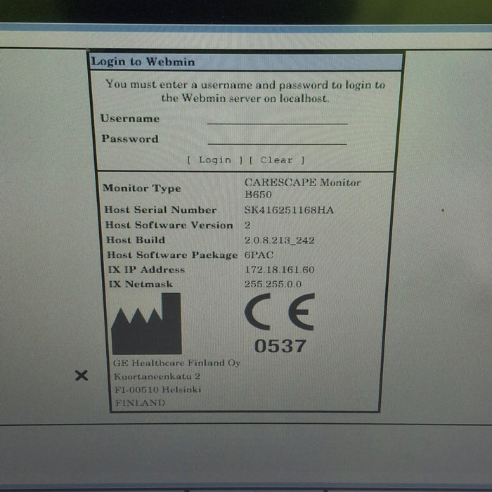 GE Healthcare GE Healthcare Carescape B650 Post Anesthesia Care Patient Monitor Patient Monitors reLink Medical