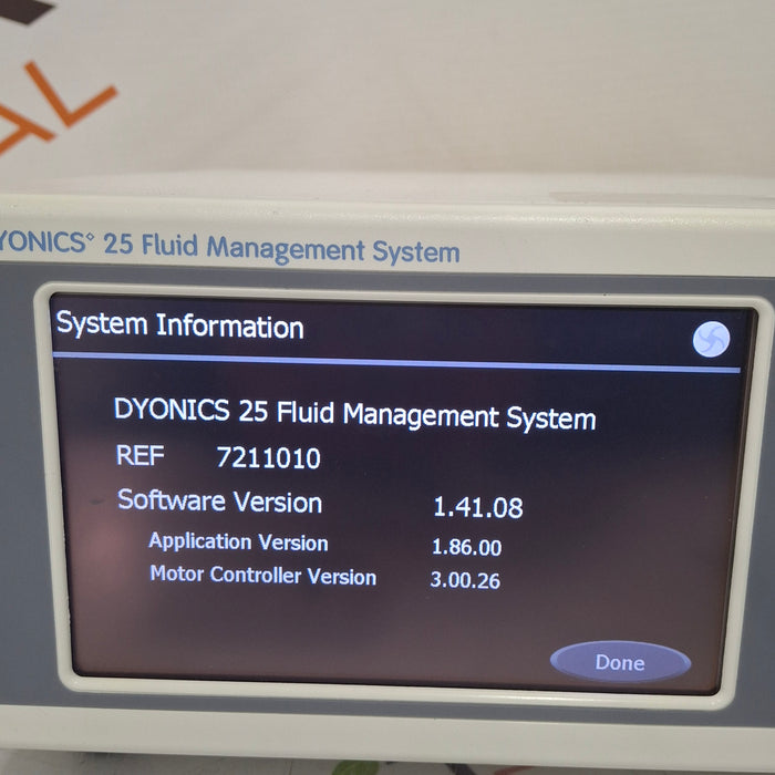 Smith & Nephew Dyonics 25 Fluid Management System Control Unit