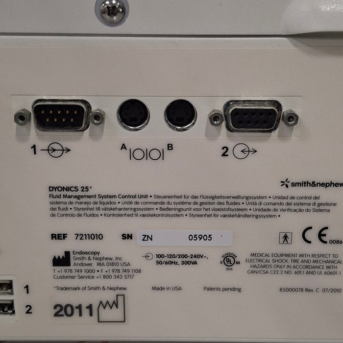 Smith & Nephew Dyonics 25 Fluid Management System Control Unit