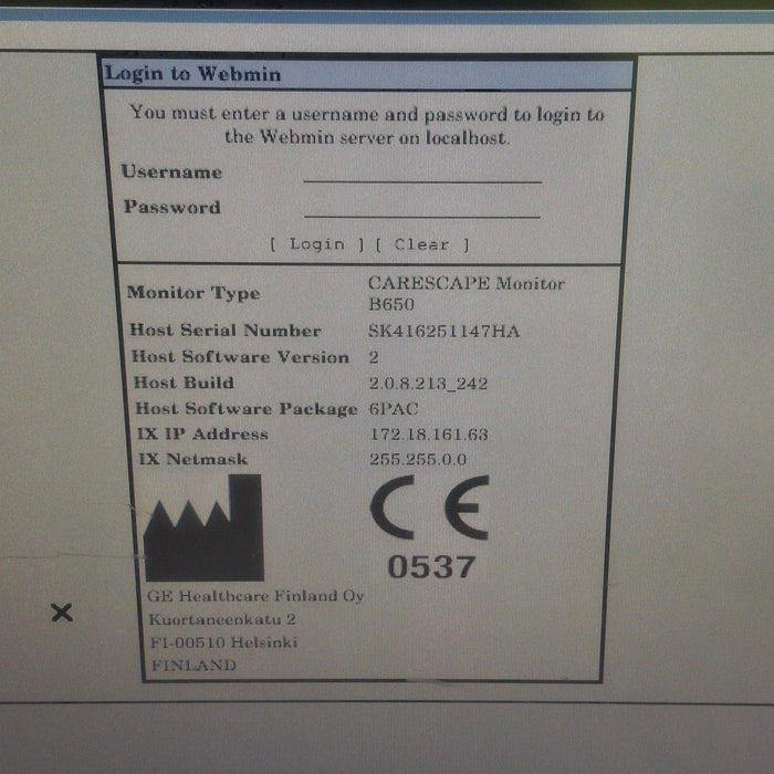 GE Healthcare GE Healthcare Carescape B650 Post Anesthesia Care Patient Monitor Patient Monitors reLink Medical