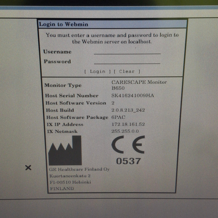 GE Healthcare GE Healthcare Carescape B650 Post Anesthesia Care Patient Monitor Patient Monitors reLink Medical