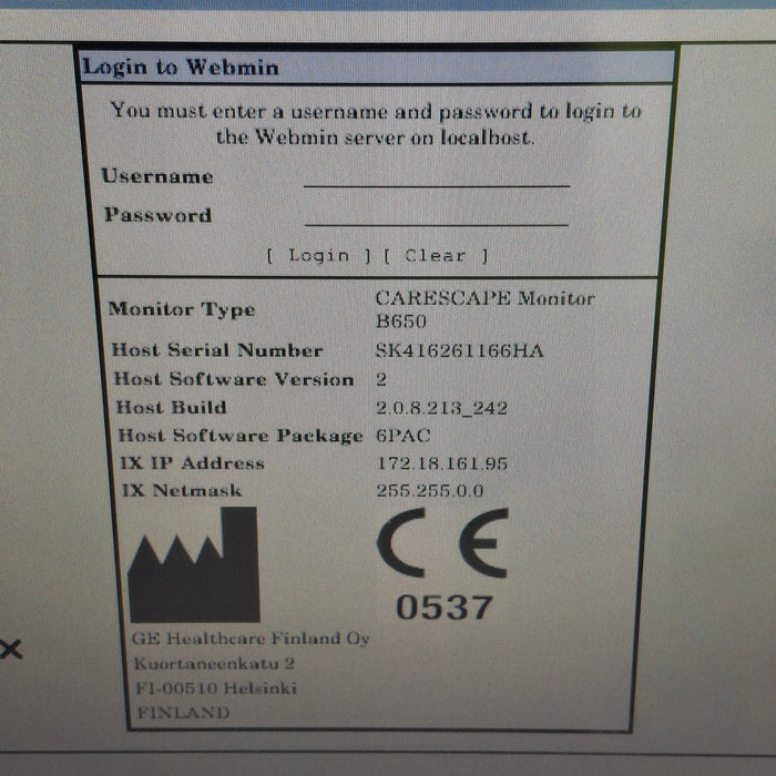 GE Healthcare GE Healthcare Carescape B650 Post Anesthesia Care Patient Monitor Patient Monitors reLink Medical
