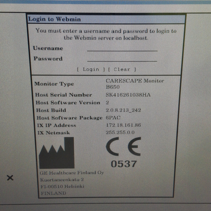 GE Healthcare GE Healthcare Carescape B650 Post Anesthesia Care Patient Monitor Patient Monitors reLink Medical