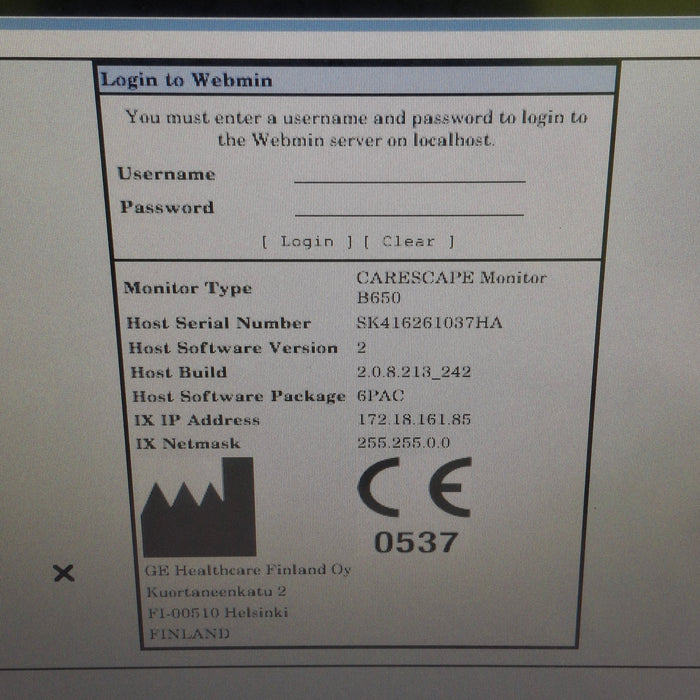 GE Healthcare GE Healthcare Carescape B650 Post Anesthesia Care Patient Monitor Patient Monitors reLink Medical