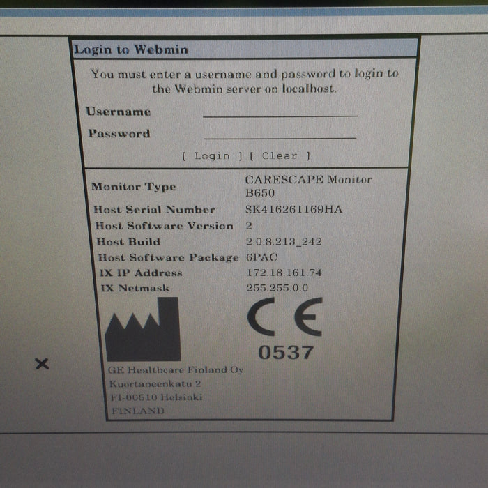 GE Healthcare GE Healthcare Carescape B650 Post Anesthesia Care Patient Monitor Patient Monitors reLink Medical