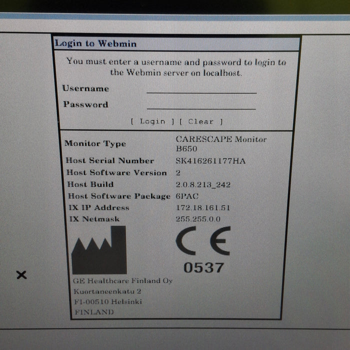 GE Healthcare GE Healthcare Carescape B650 Post Anesthesia Care Patient Monitor Patient Monitors reLink Medical