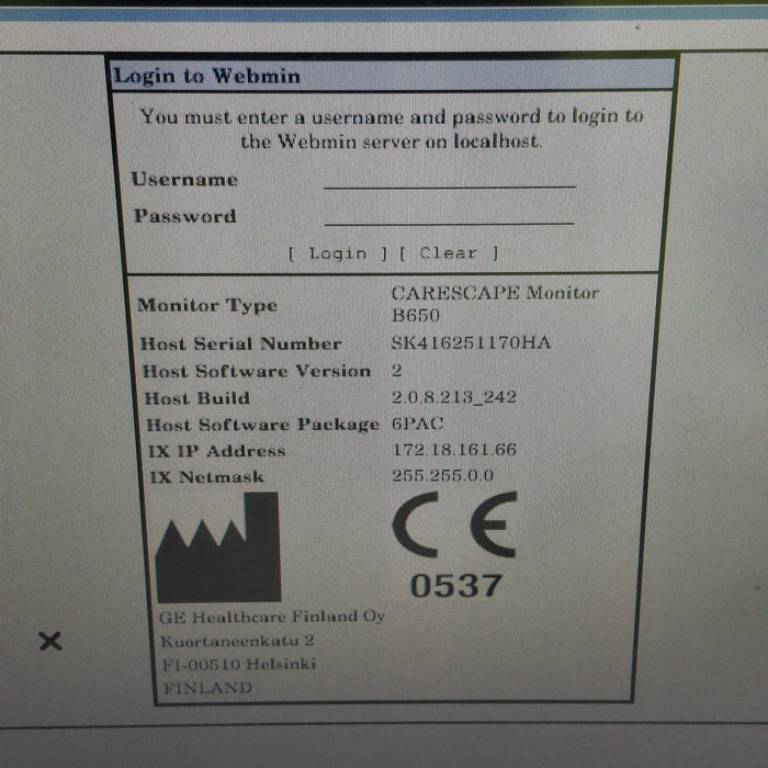 GE Healthcare GE Healthcare Carescape B650 Post Anesthesia Care Patient Monitor Patient Monitors reLink Medical