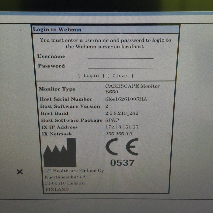 GE Healthcare GE Healthcare Carescape B650 Post Anesthesia Care Patient Monitor Patient Monitors reLink Medical