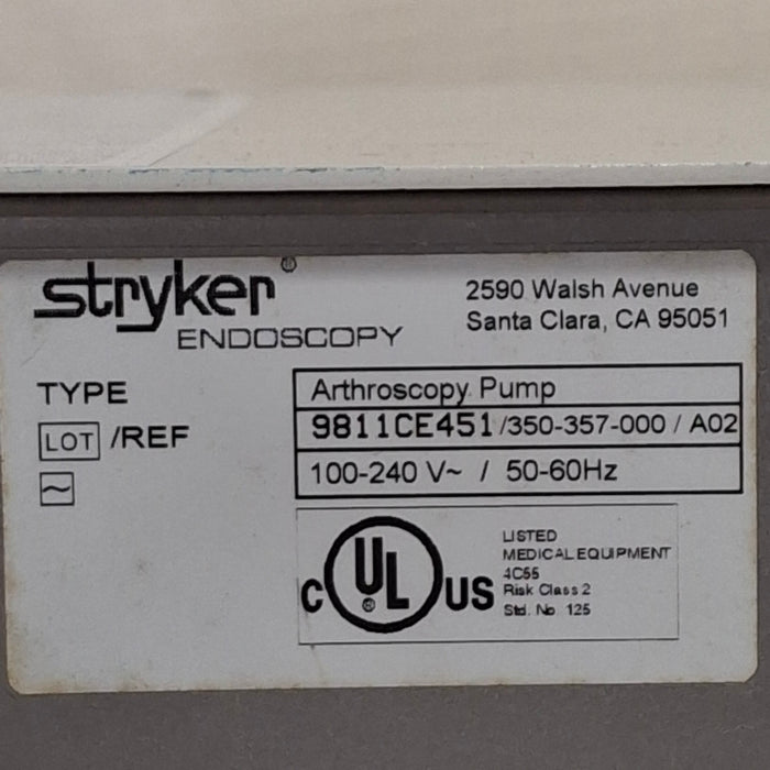 Stryker 0350-357-000 Arthroscopy Pump