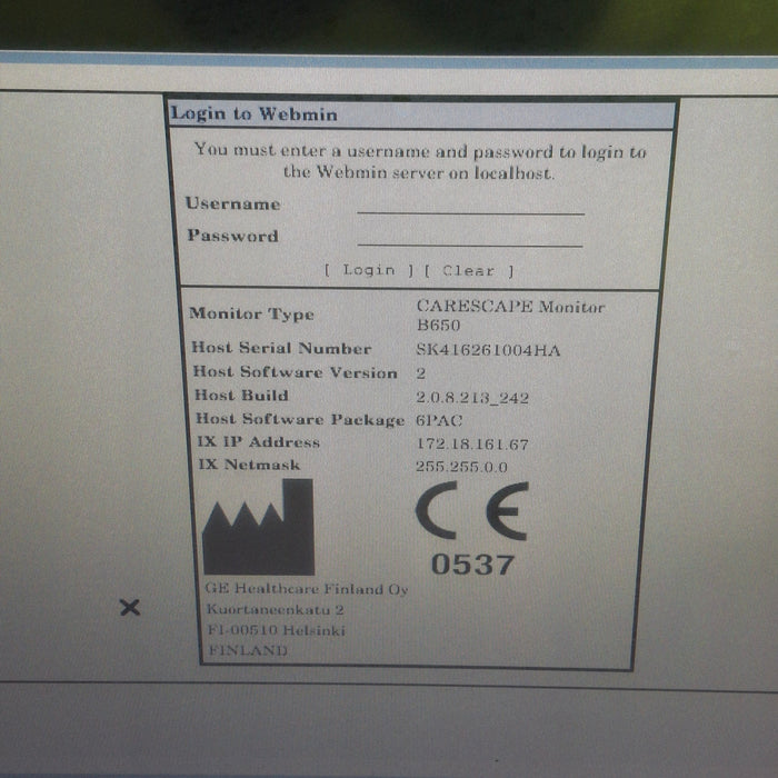 GE Healthcare GE Healthcare Carescape B650 Post Anesthesia Care Patient Monitor Patient Monitors reLink Medical