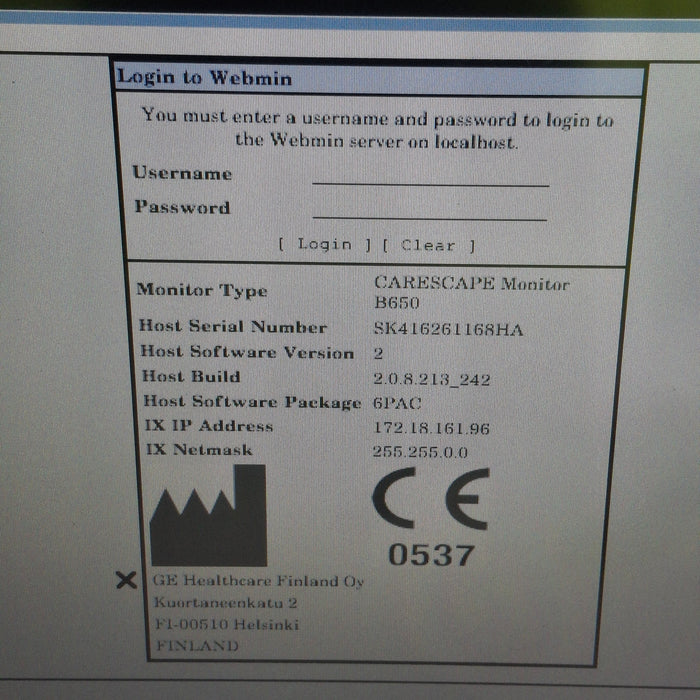 GE Healthcare GE Healthcare Carescape B650 Post Anesthesia Care Patient Monitor Patient Monitors reLink Medical