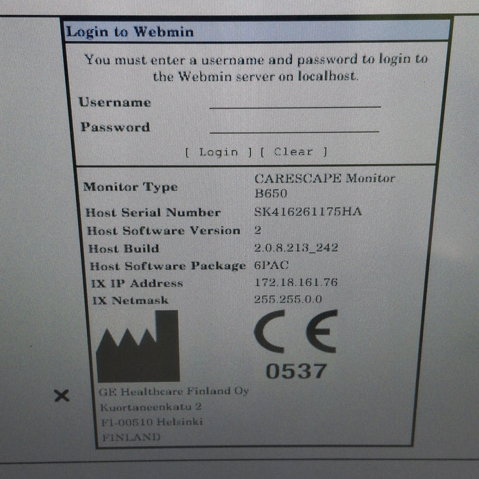 GE Healthcare GE Healthcare Carescape B650 Post Anesthesia Care Patient Monitor Patient Monitors reLink Medical