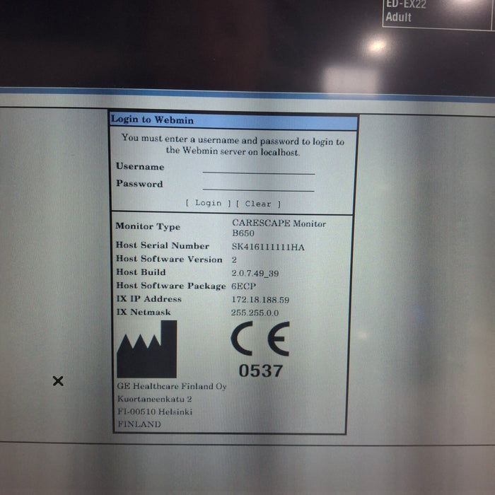 GE Healthcare GE Healthcare Carescape B650 Emergency Care Patient Monitor Patient Monitors reLink Medical