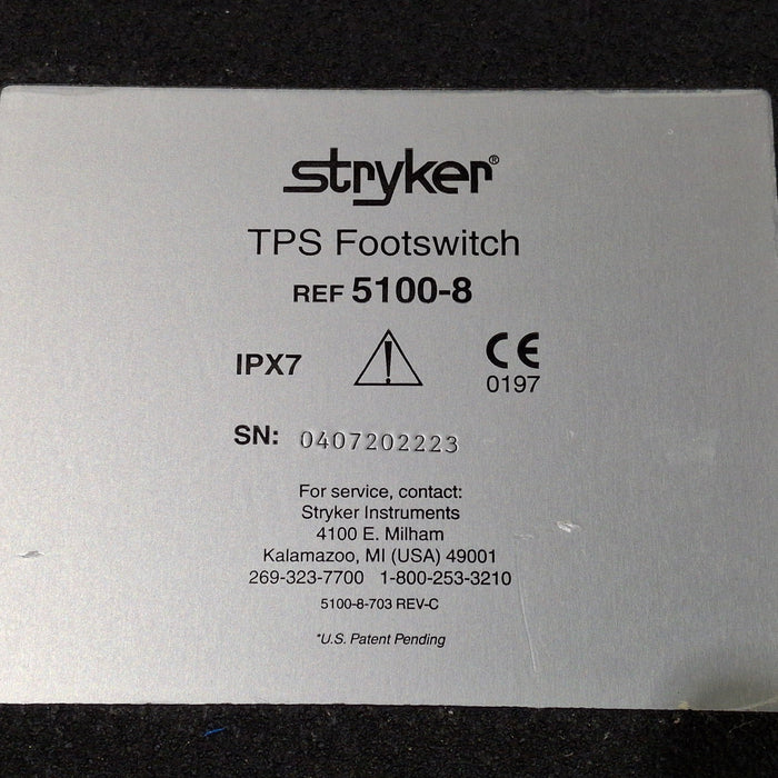 Stryker TPS 5100-8 Footswitch