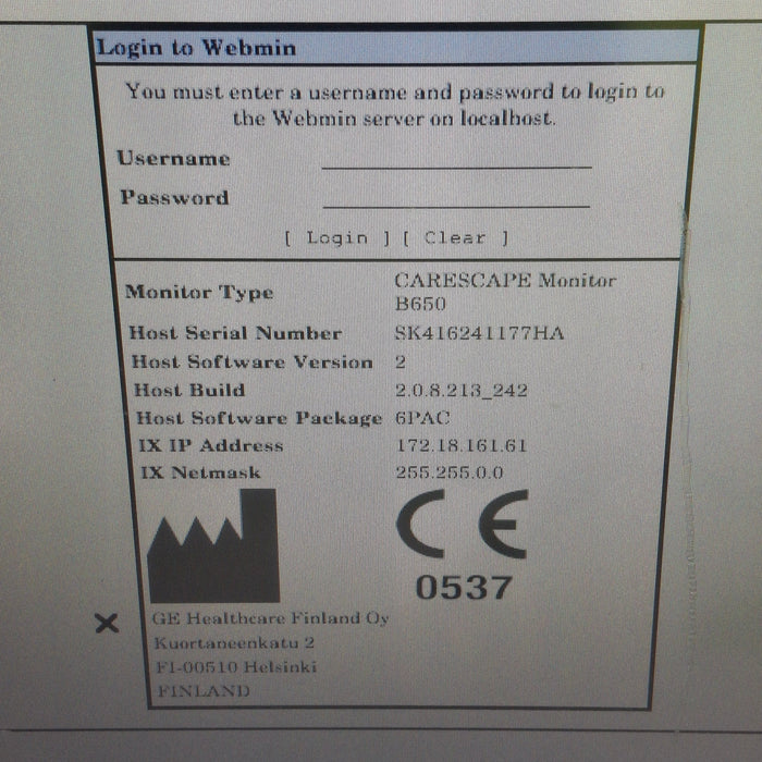 GE Healthcare GE Healthcare Carescape B650 Post Anesthesia Care Patient Monitor Patient Monitors reLink Medical