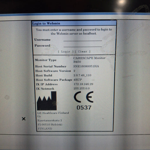 GE Healthcare GE Healthcare Carescape B450 Emergency Care Patient Monitor Patient Monitors reLink Medical