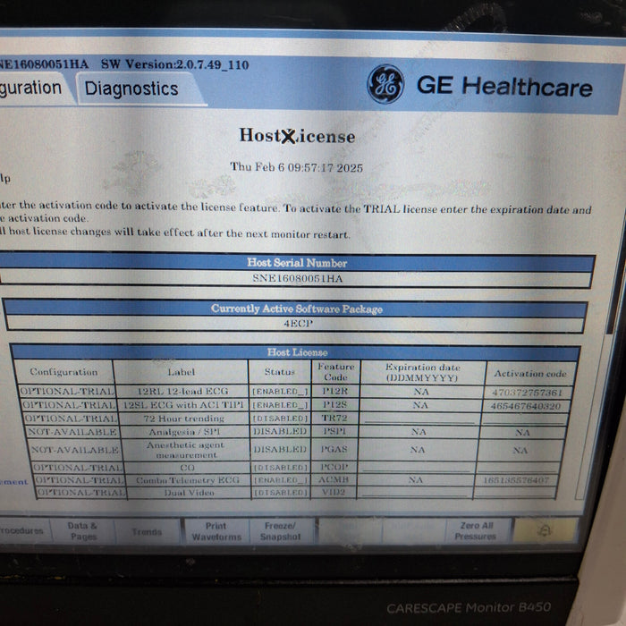 GE Healthcare GE Healthcare Carescape B450 Emergency Care Patient Monitor Patient Monitors reLink Medical