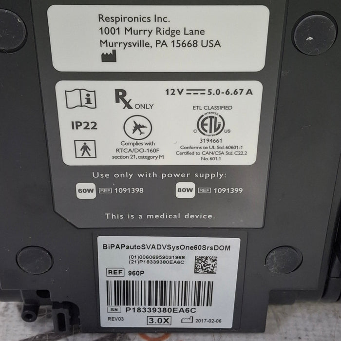 Respironics System One BiPAP Auto 760P