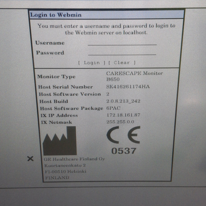 GE Healthcare GE Healthcare Carescape B650 Post Anesthesia Care Patient Monitor Patient Monitors reLink Medical