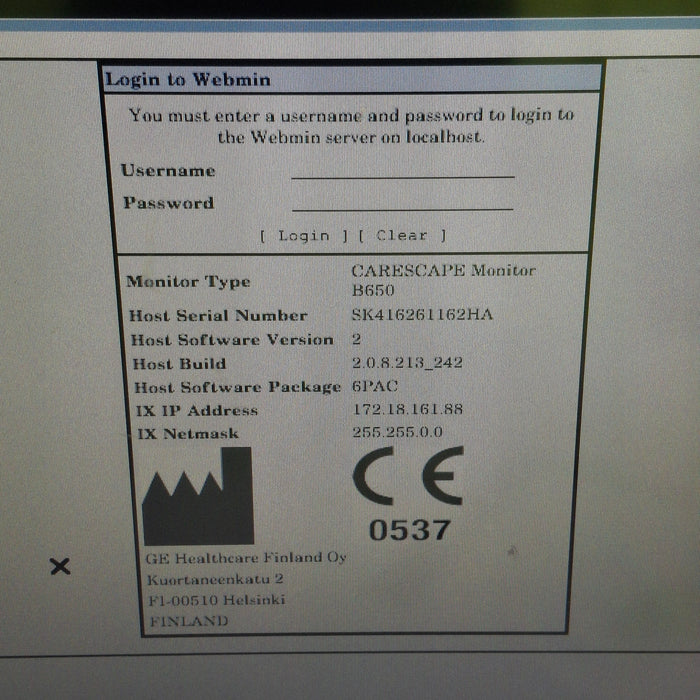 GE Healthcare GE Healthcare Carescape B650 Post Anesthesia Care Patient Monitor Patient Monitors reLink Medical