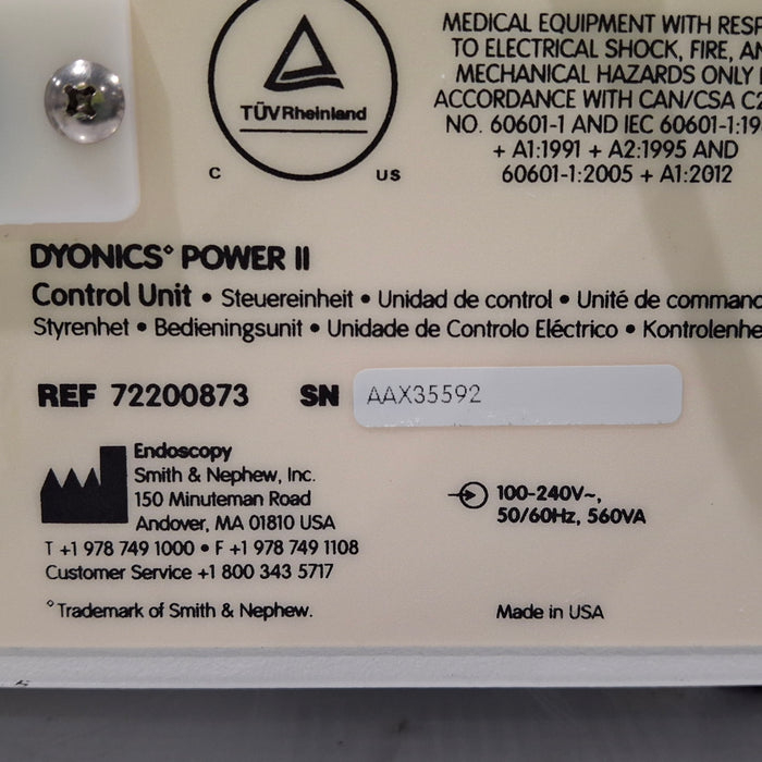 Smith & Nephew Dyonics Power II Shaver Control Unit