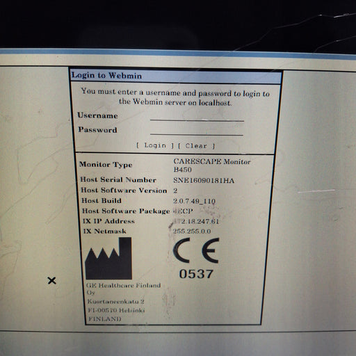 GE Healthcare GE Healthcare Carescape B450 Emergency Care Patient Monitor Patient Monitors reLink Medical