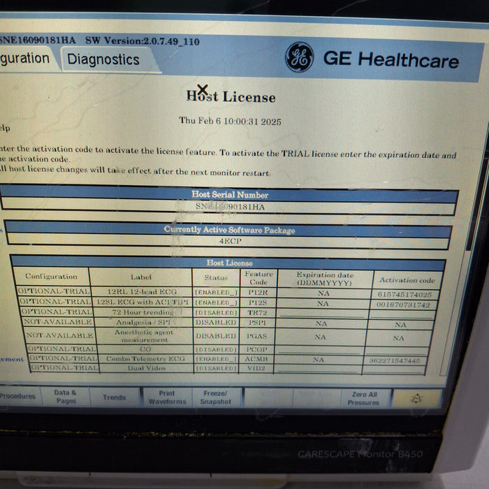 GE Healthcare GE Healthcare Carescape B450 Emergency Care Patient Monitor Patient Monitors reLink Medical