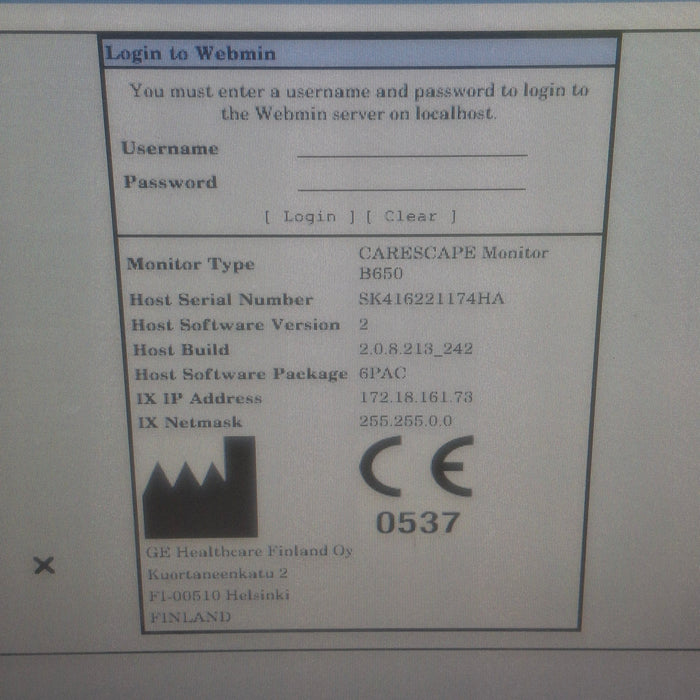 GE Healthcare GE Healthcare Carescape B650 Post Anesthesia Care Patient Monitor Patient Monitors reLink Medical