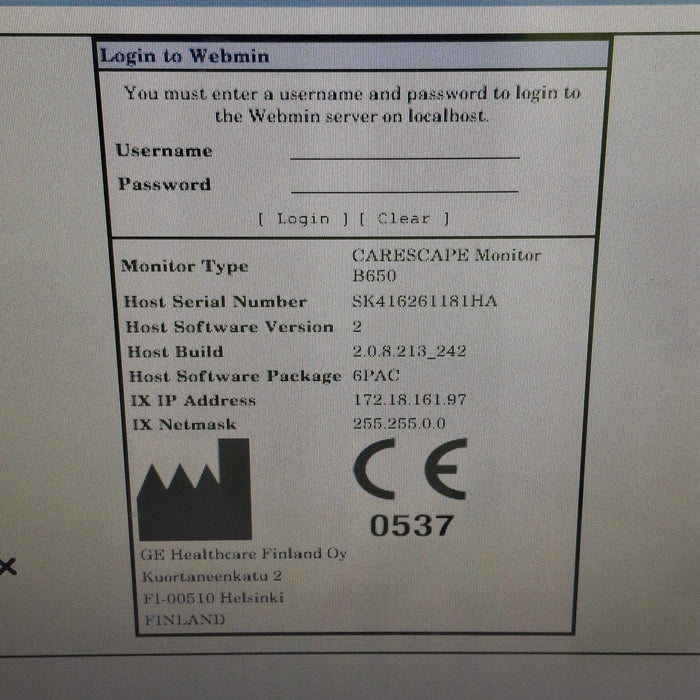 GE Healthcare GE Healthcare Carescape B650 Post Anesthesia Care Patient Monitor Patient Monitors reLink Medical
