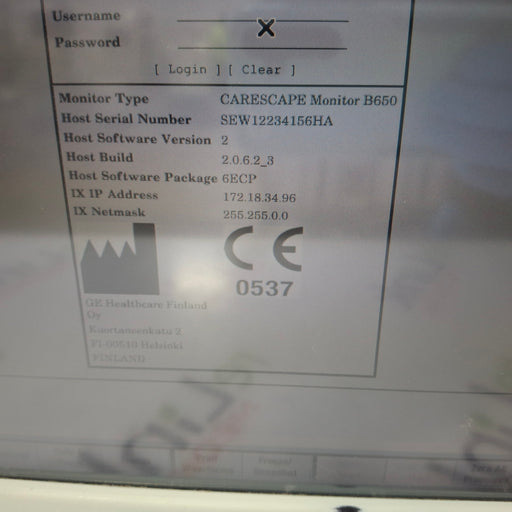GE Healthcare GE Healthcare Carescape B650 Patient Monitor Patient Monitors reLink Medical
