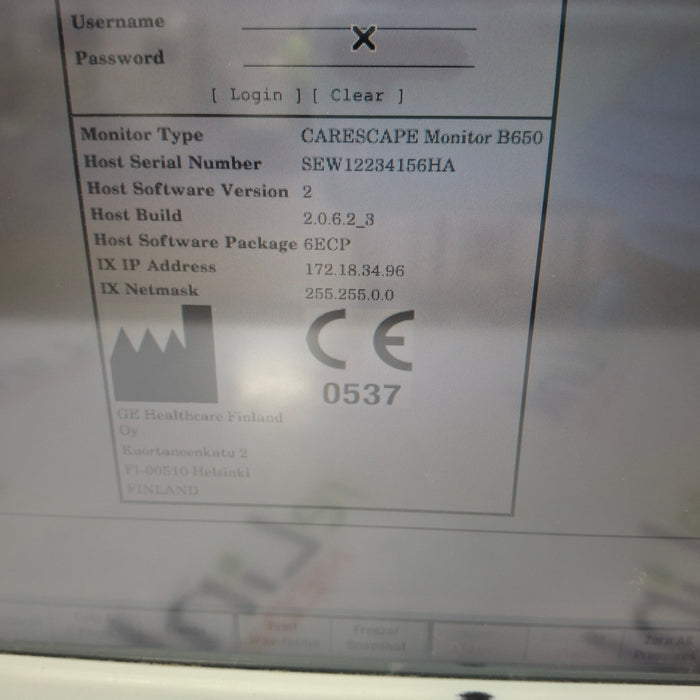 GE Healthcare GE Healthcare Carescape B650 Patient Monitor Patient Monitors reLink Medical