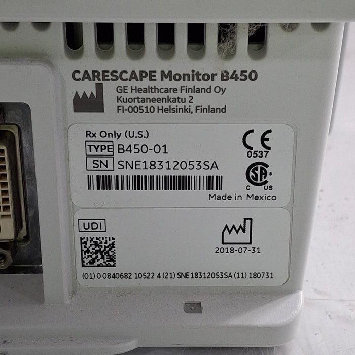 GE Healthcare GE Healthcare Carescape B450 Critical Care Patient Monitor Patient Monitors reLink Medical