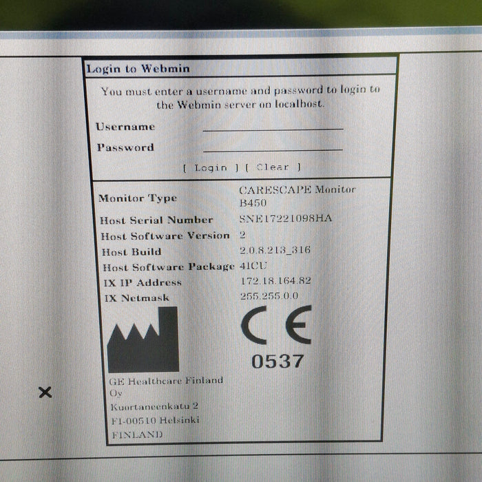 GE Healthcare GE Healthcare Carescape B450 Critical Care Patient Monitor Patient Monitors reLink Medical