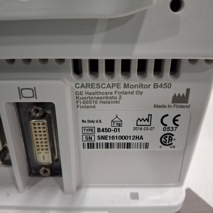 GE Healthcare Carescape B450 Patient Monitor