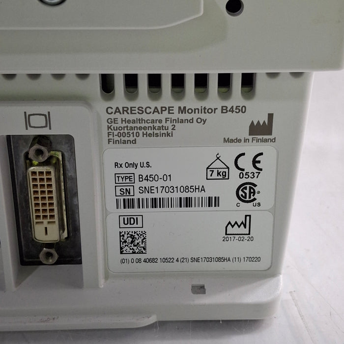 GE Healthcare GE Healthcare Carescape B450 Critical Care Patient Monitor Patient Monitors reLink Medical