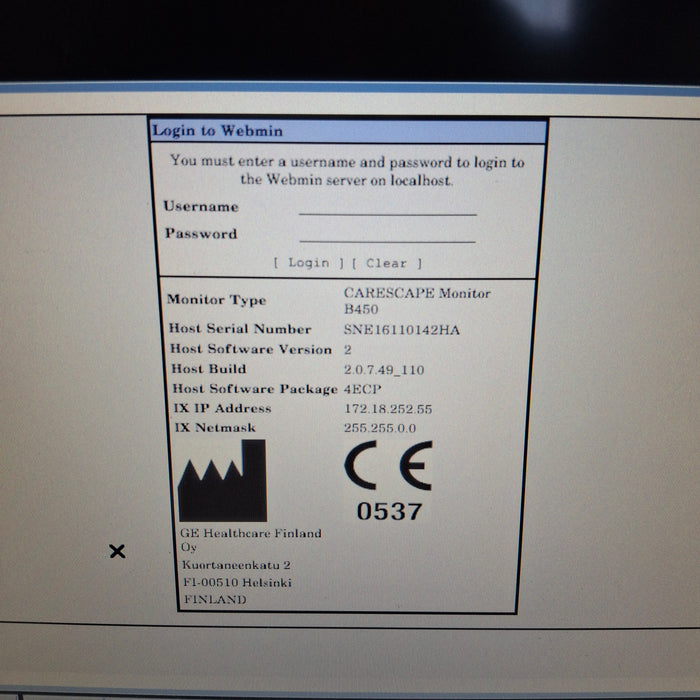 GE Healthcare GE Healthcare Carescape B450 Emergency Care Patient Monitor Patient Monitors reLink Medical
