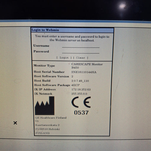 GE Healthcare GE Healthcare Carescape B450 Emergency Care Patient Monitor Patient Monitors reLink Medical