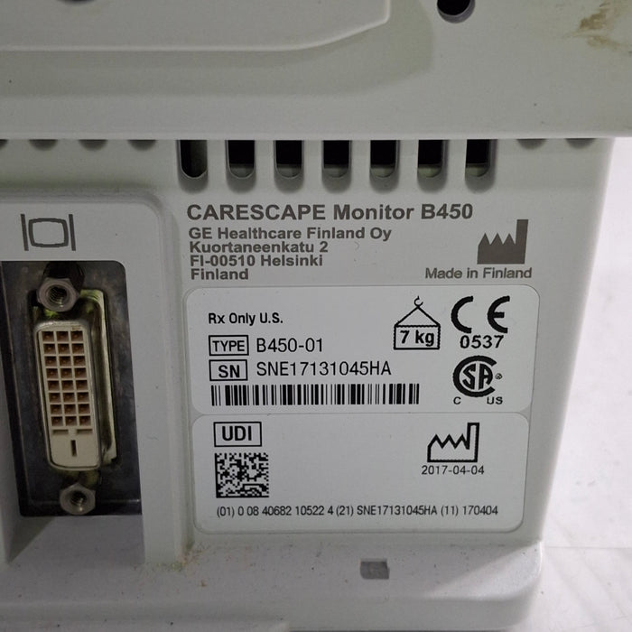 GE Healthcare GE Healthcare Carescape B450 Critical Care Patient Monitor Patient Monitors reLink Medical