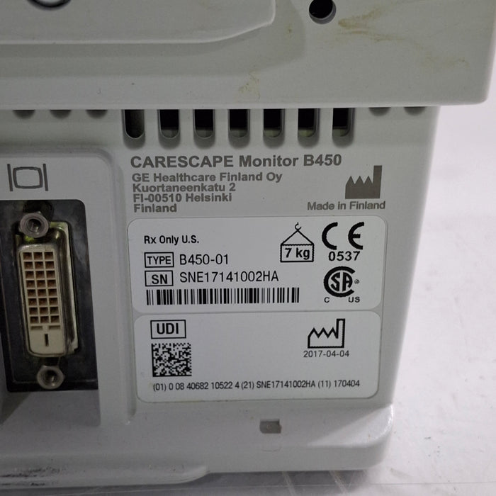 GE Healthcare GE Healthcare Carescape B450 Critical Care Patient Monitor Patient Monitors reLink Medical
