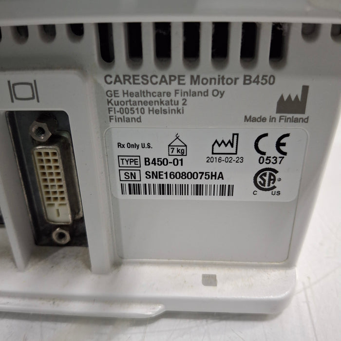 GE Healthcare Carescape B450 Patient Monitor