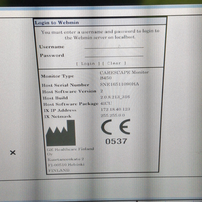 GE Healthcare GE Healthcare Carescape B450 Critical Care Patient Monitor Patient Monitors reLink Medical