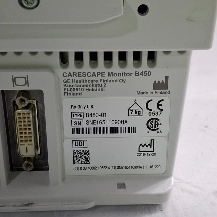 GE Healthcare GE Healthcare Carescape B450 Critical Care Patient Monitor Patient Monitors reLink Medical