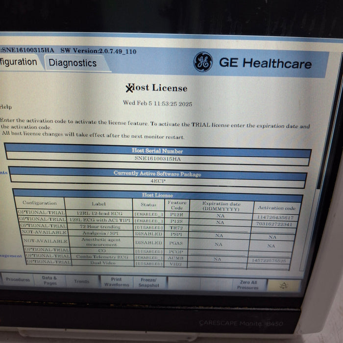 GE Healthcare GE Healthcare Carescape B450 Emergency Care Patient Monitor Patient Monitors reLink Medical