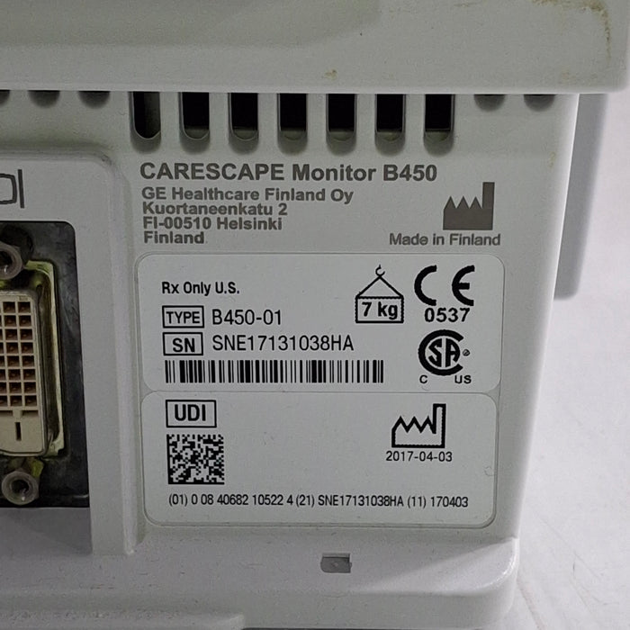 GE Healthcare GE Healthcare Carescape B450 Critical Care Patient Monitor Patient Monitors reLink Medical